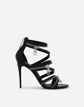 105mm Zip-Detail Sandals