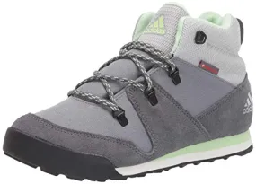 adidas outdoor Unisex-Child CW Snowpitch Snow Boot, Grey Three/Grey Four/Glow Green, 13K Child US Little Kid