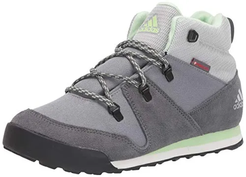 adidas outdoor Unisex-Child CW Snowpitch Snow Boot, Grey Three/Grey Four/Glow Green, 13K Child US Little Kid