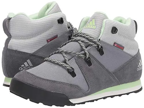 adidas outdoor Unisex-Child CW Snowpitch Snow Boot, Grey Three/Grey Four/Glow Green, 13K Child US Little Kid
