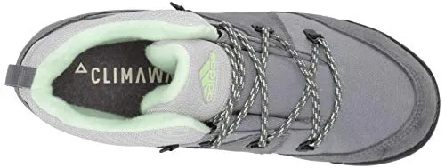 adidas outdoor Unisex-Child CW Snowpitch Snow Boot, Grey Three/Grey Four/Glow Green, 13K Child US Little Kid