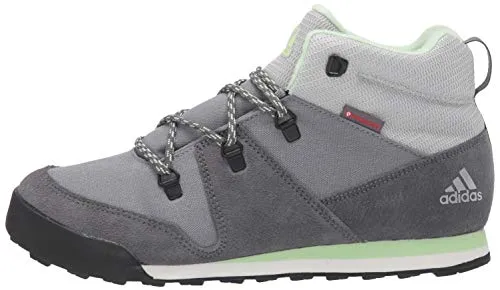 adidas outdoor Unisex-Child CW Snowpitch Snow Boot, Grey Three/Grey Four/Glow Green, 13K Child US Little Kid