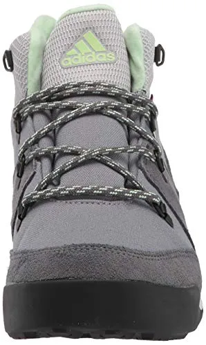 adidas outdoor Unisex-Child CW Snowpitch Snow Boot, Grey Three/Grey Four/Glow Green, 13K Child US Little Kid