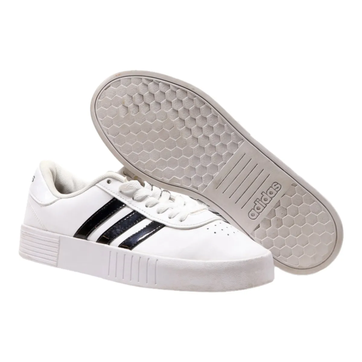 ADIDAS Platform Trainers White Leather Mens UK 5.5