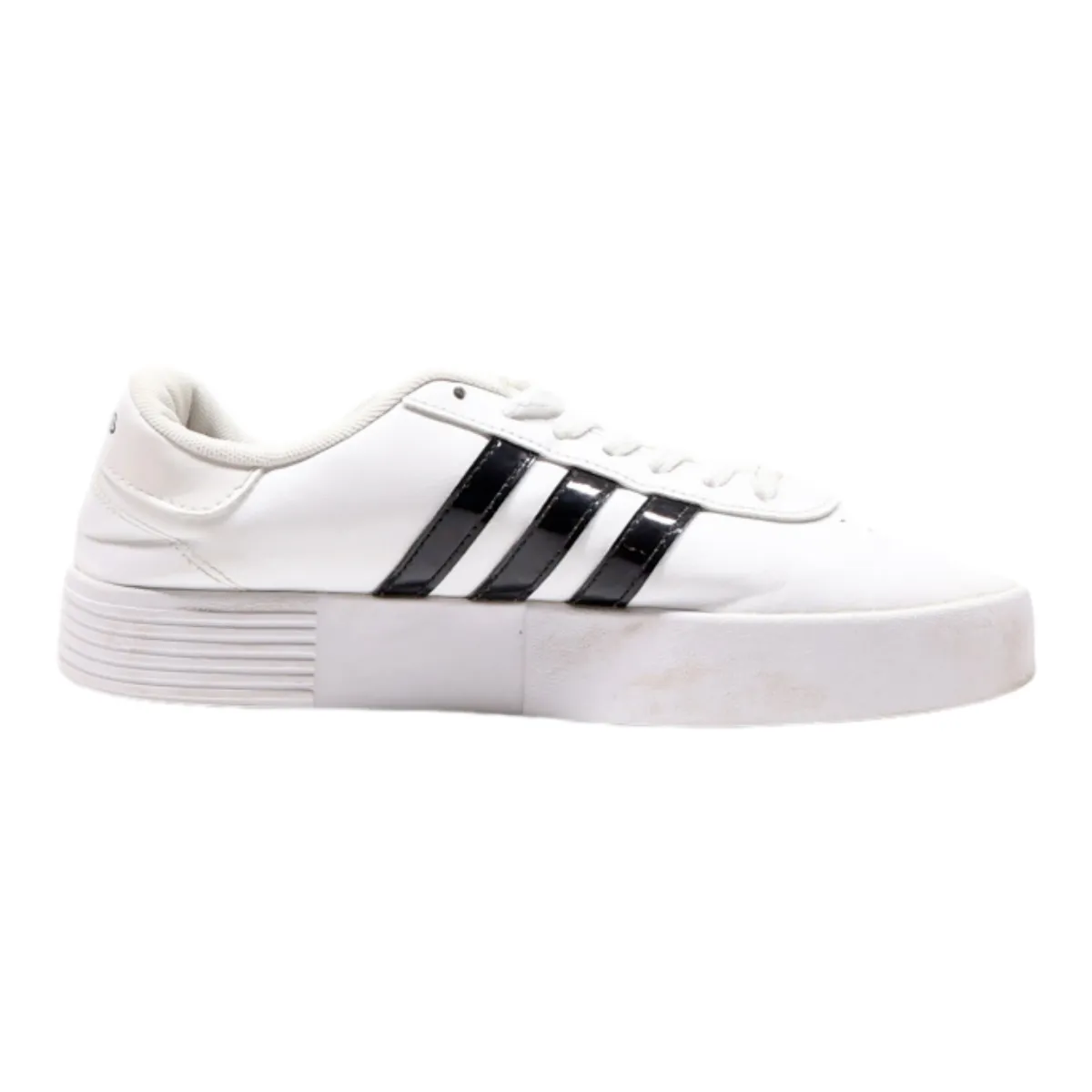 ADIDAS Platform Trainers White Leather Mens UK 5.5