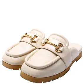 Airel Mules Goatskin Size 38.5 White
