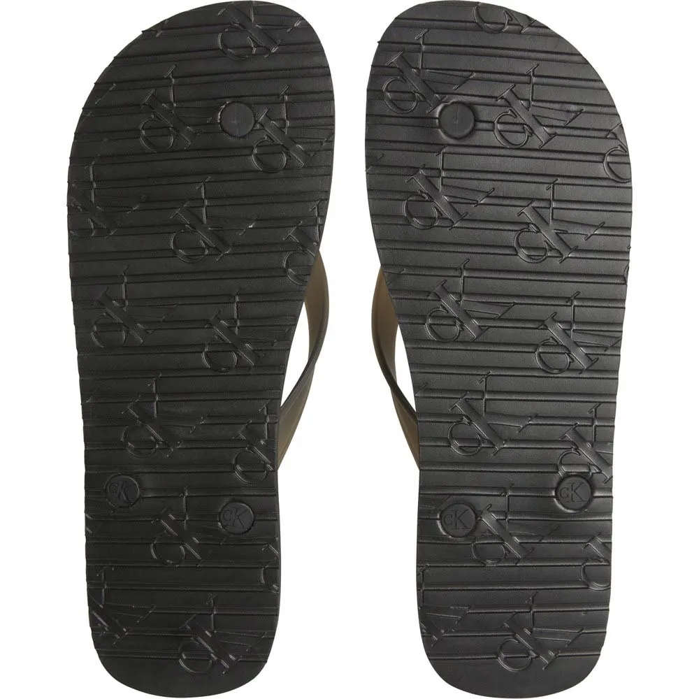 Beach Sandal Monogram Flip Flops - Black