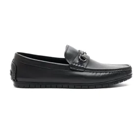 Black Leather Moccasins