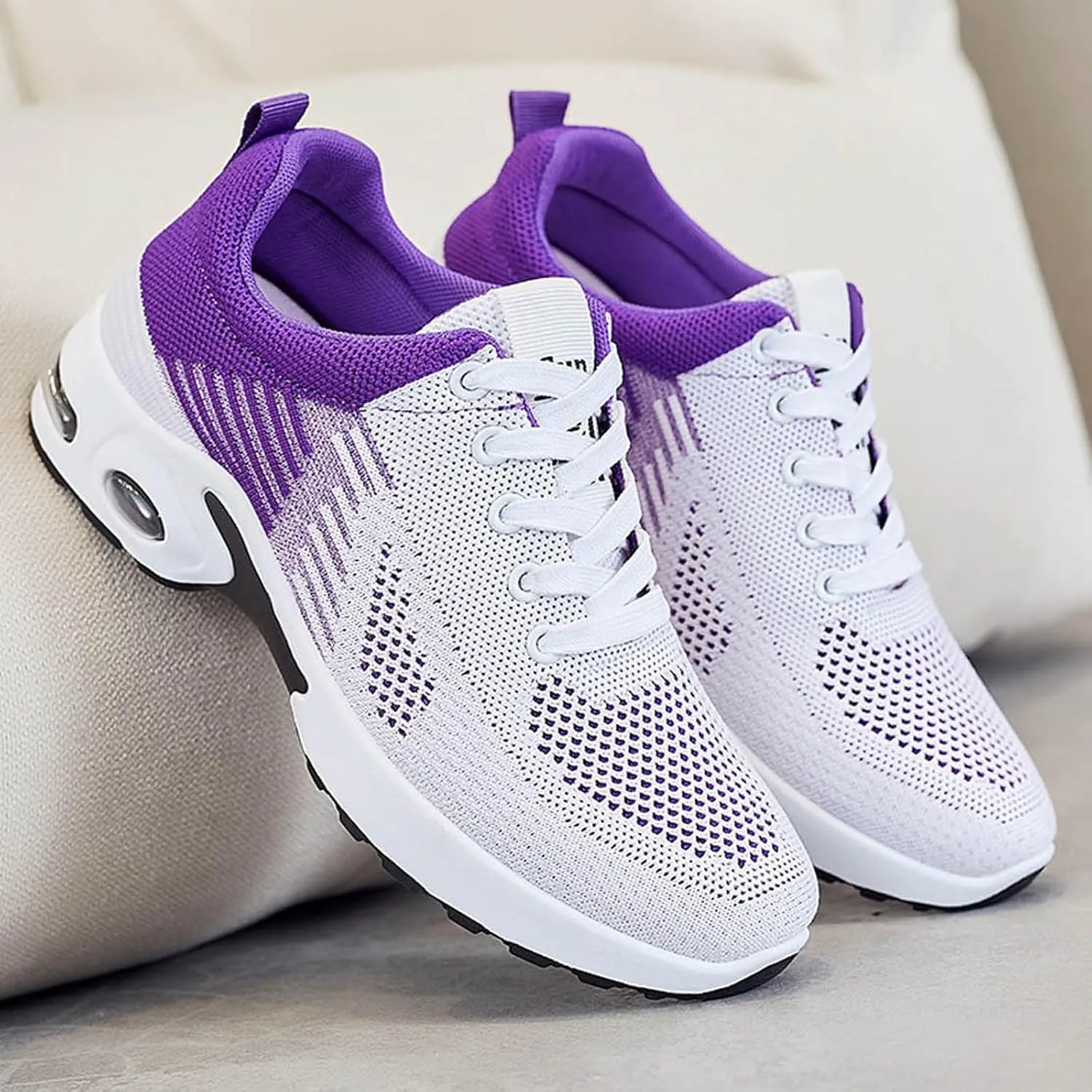Cathalem Musabela Orthopedic Sneakers for Women, Comfortable Orthopedic Shoes Mesh Casual Breathable Knit Air Cushion Shoes