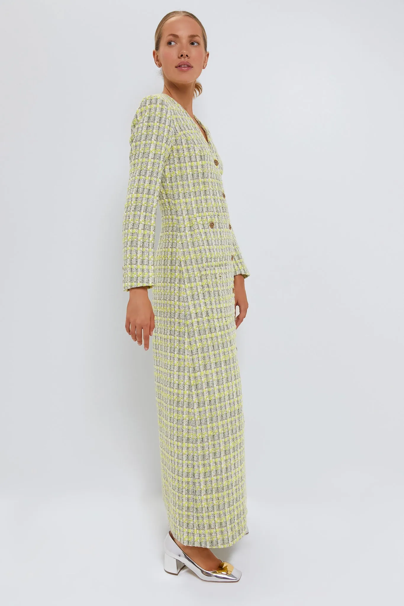 Citron Tweed Rafferty Dress