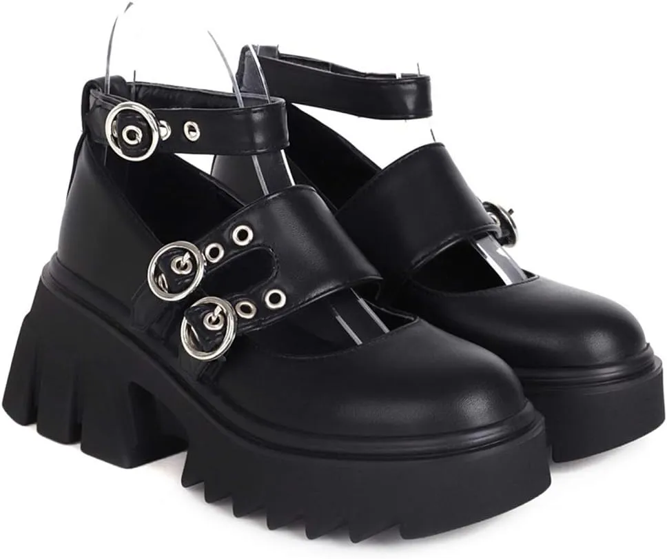 Ciuyurra Stylish Women Gothic Shoes Platform