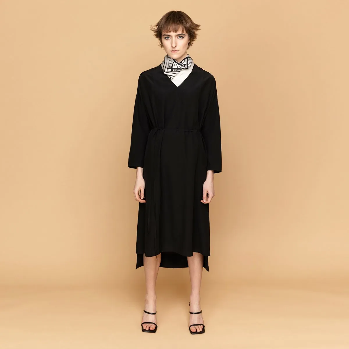 Day Long Silk Dress Black