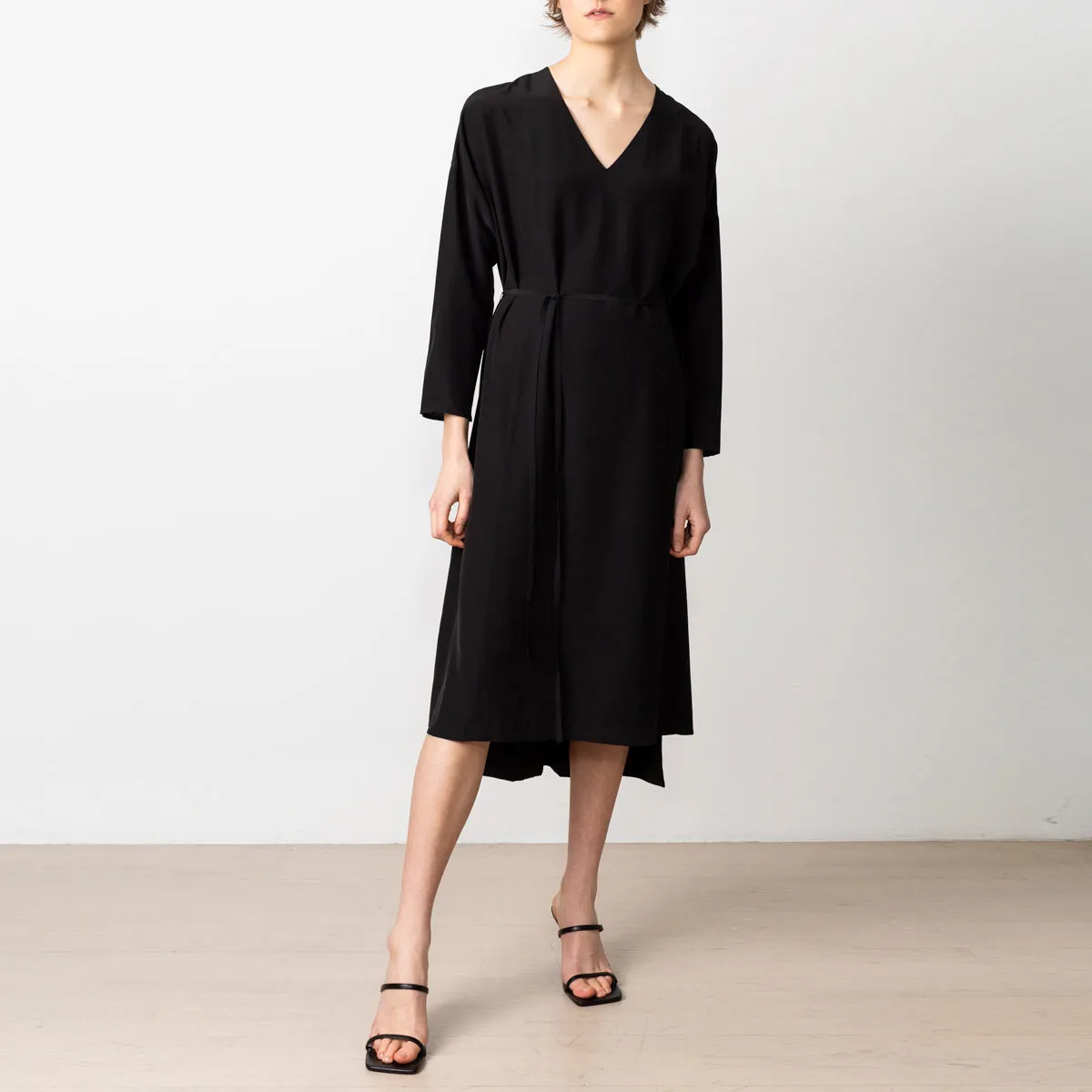 Day Long Silk Dress Black