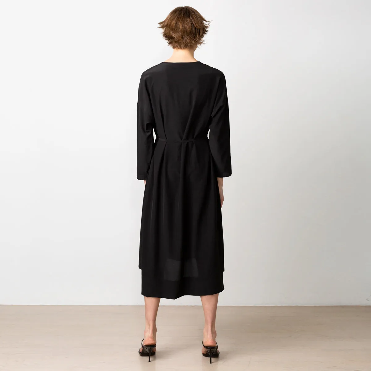 Day Long Silk Dress Black