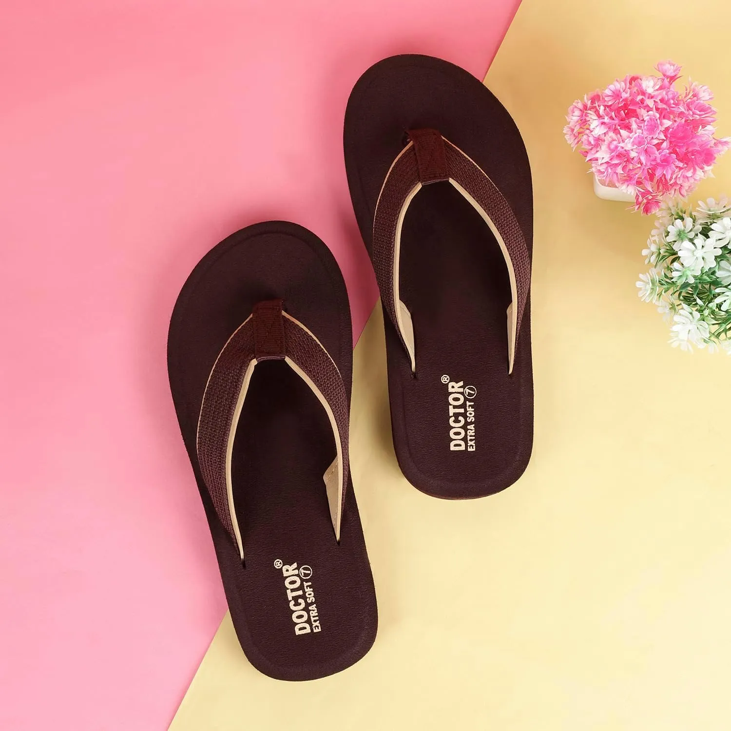Doctor Slippers for Men's Orthopedic Diabetic Non-Slip Lightweight Durable Cushion Comfortable Flat Mcr Casual Stylish Dr Chappals and House Flip flops For Gent's and Boy’s D-34