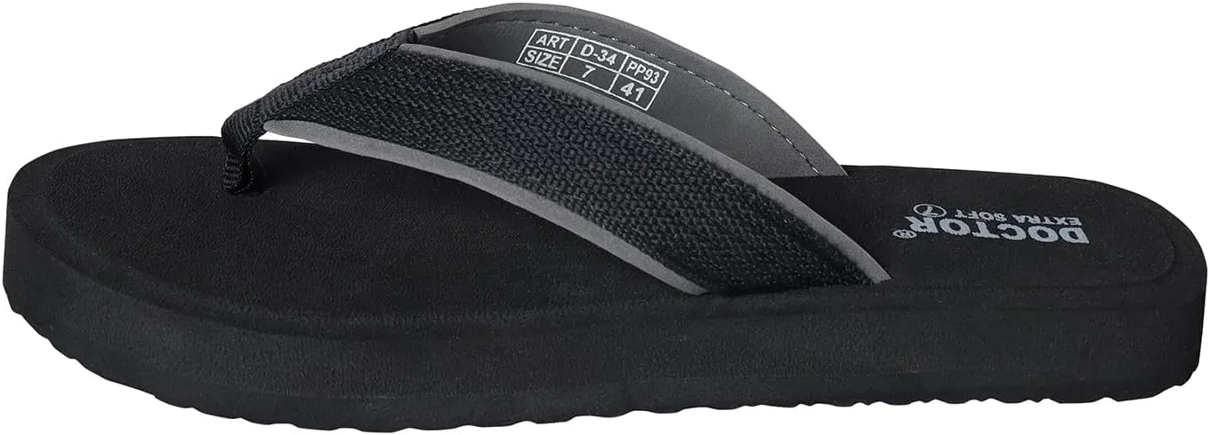 Doctor Slippers for Men's Orthopedic Diabetic Non-Slip Lightweight Durable Cushion Comfortable Flat Mcr Casual Stylish Dr Chappals and House Flip flops For Gent's and Boy’s D-34