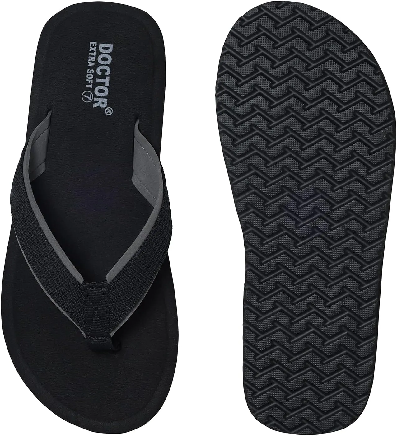 Doctor Slippers for Men's Orthopedic Diabetic Non-Slip Lightweight Durable Cushion Comfortable Flat Mcr Casual Stylish Dr Chappals and House Flip flops For Gent's and Boy’s D-34
