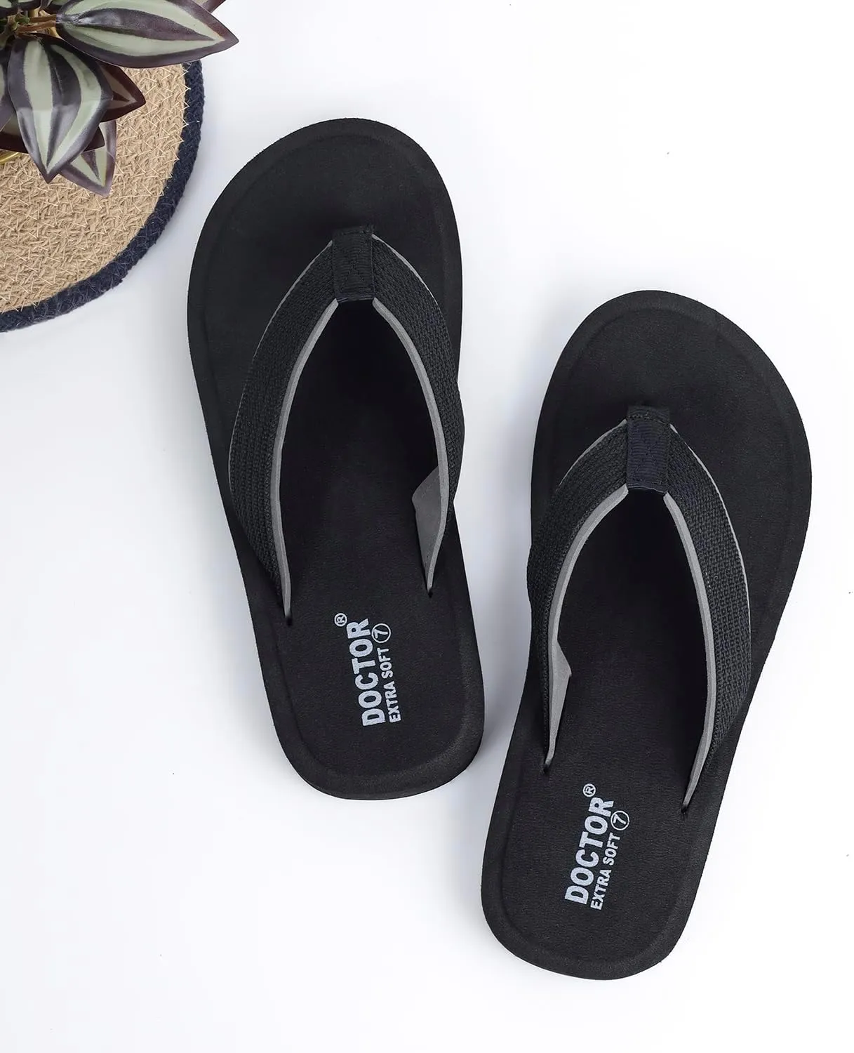 Doctor Slippers for Men's Orthopedic Diabetic Non-Slip Lightweight Durable Cushion Comfortable Flat Mcr Casual Stylish Dr Chappals and House Flip flops For Gent's and Boy’s D-34