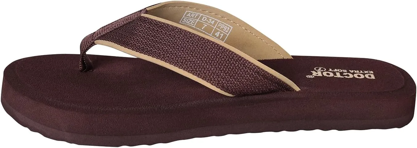 Doctor Slippers for Men's Orthopedic Diabetic Non-Slip Lightweight Durable Cushion Comfortable Flat Mcr Casual Stylish Dr Chappals and House Flip flops For Gent's and Boy’s D-34