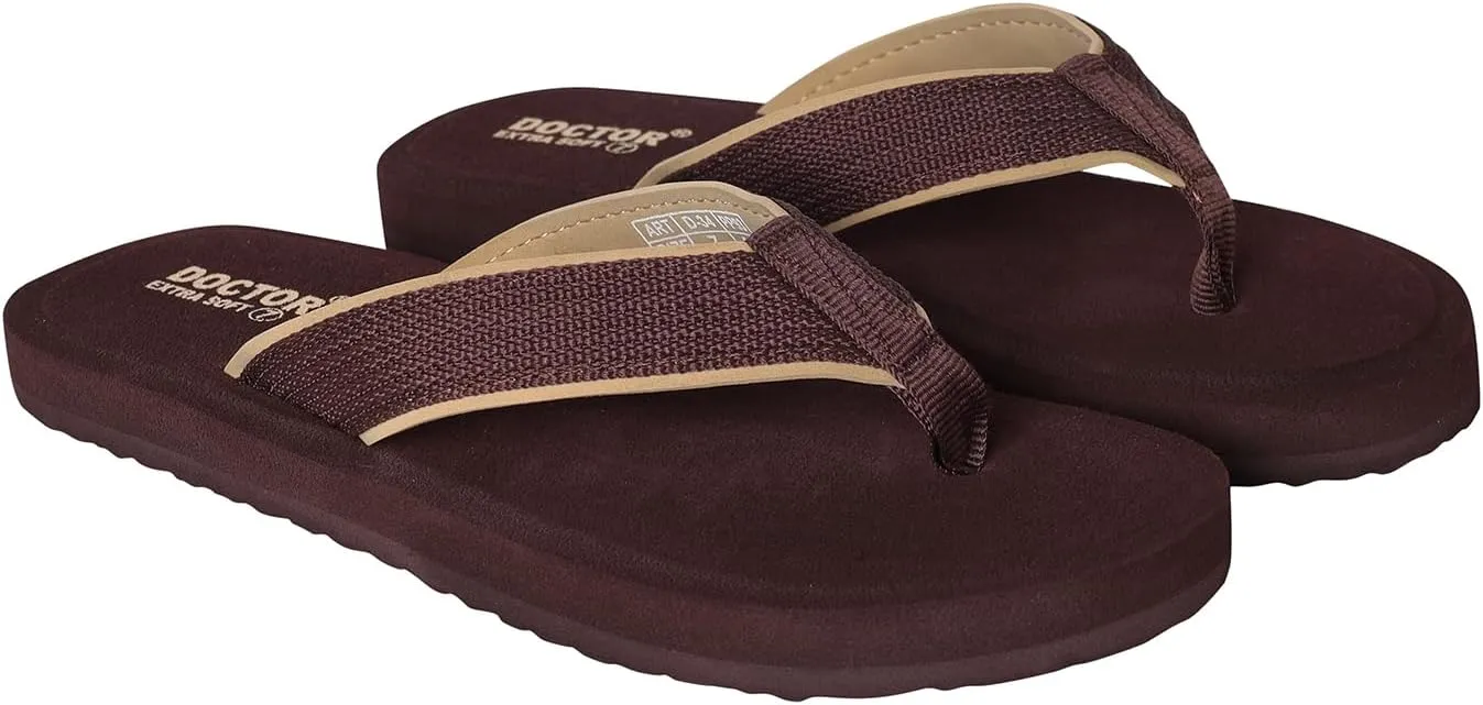 Doctor Slippers for Men's Orthopedic Diabetic Non-Slip Lightweight Durable Cushion Comfortable Flat Mcr Casual Stylish Dr Chappals and House Flip flops For Gent's and Boy’s D-34