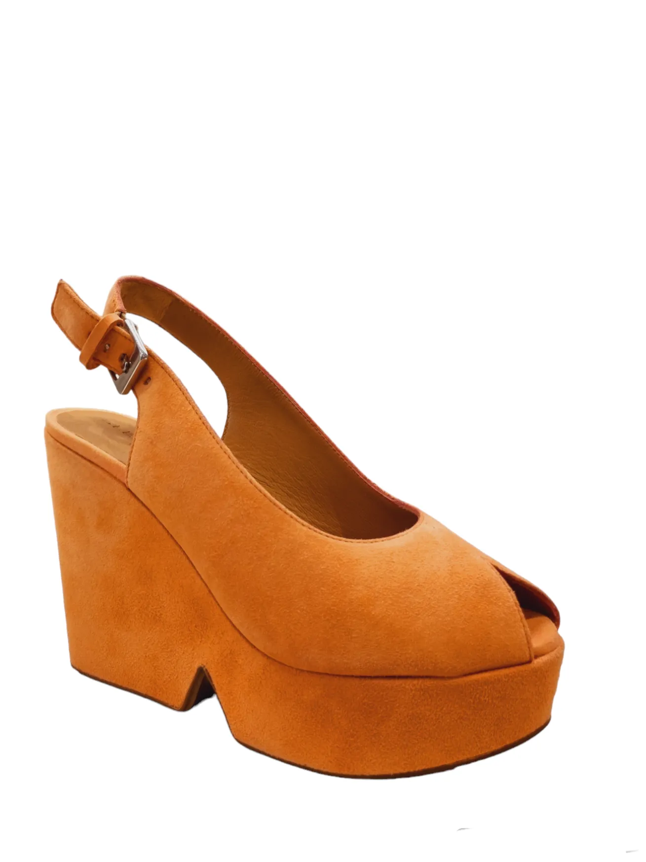 Dylan Orange Suede Sandals (carryover style)