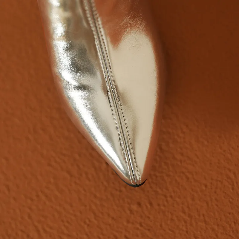 Gold/silver metallic thigh boots