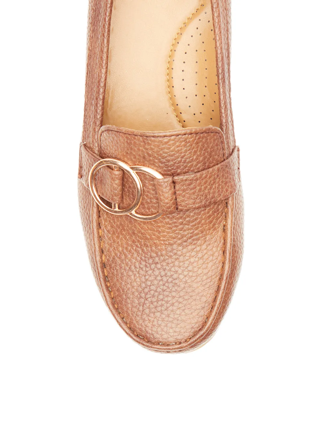 GOSSIP WOMENS BROWN MOCCASINS