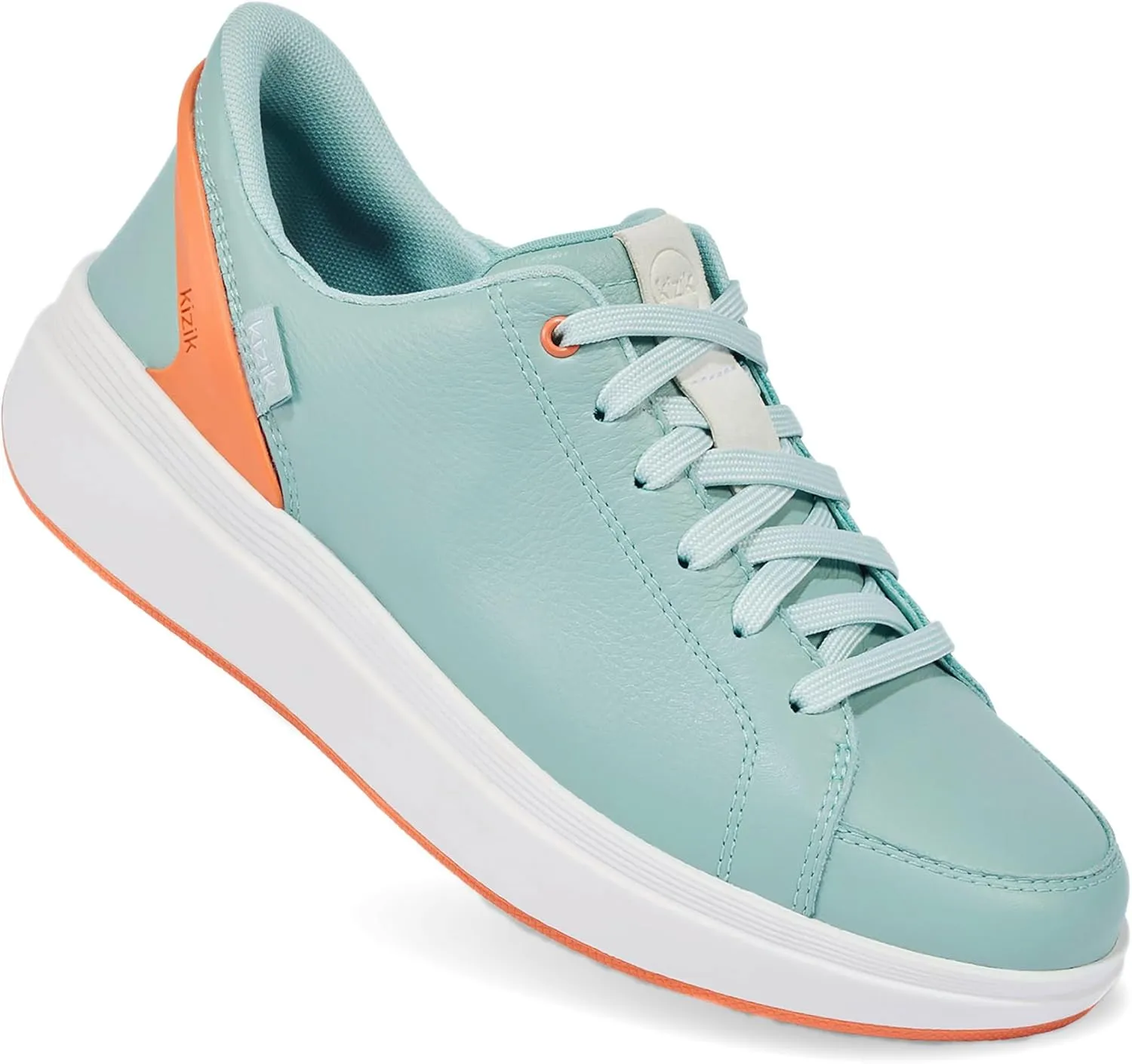 Kizik Womens Shoes: Sydney - Comfortable, Breathable, Casual Slip On Sneakers, Full Grain Tumbled Leather, Hands Free Convenience in a Timeless Style - Regular Width