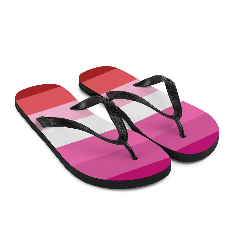 Lesbian Pride Flip-Flops