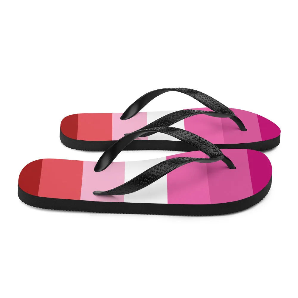 Lesbian Pride Flip-Flops