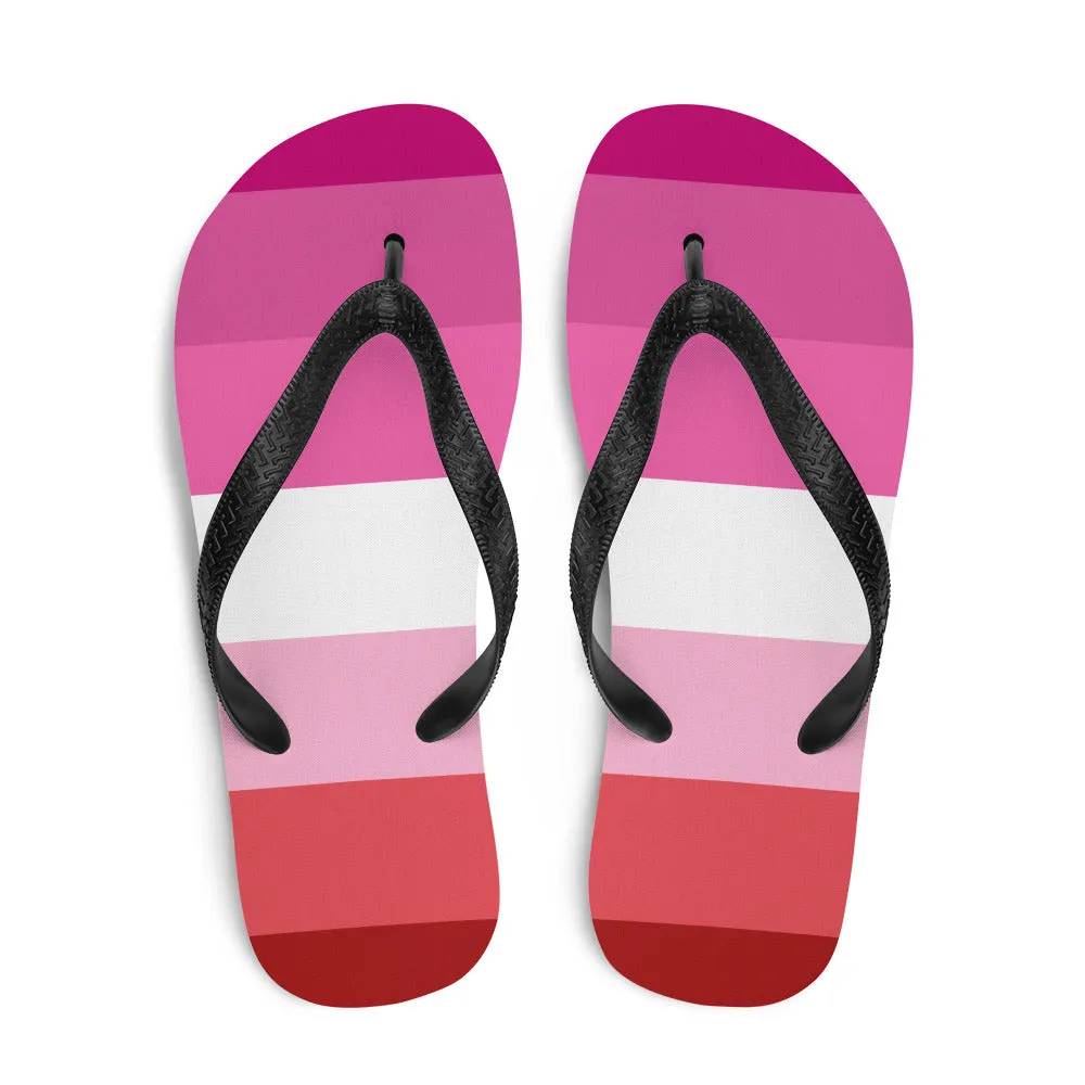 Lesbian Pride Flip-Flops