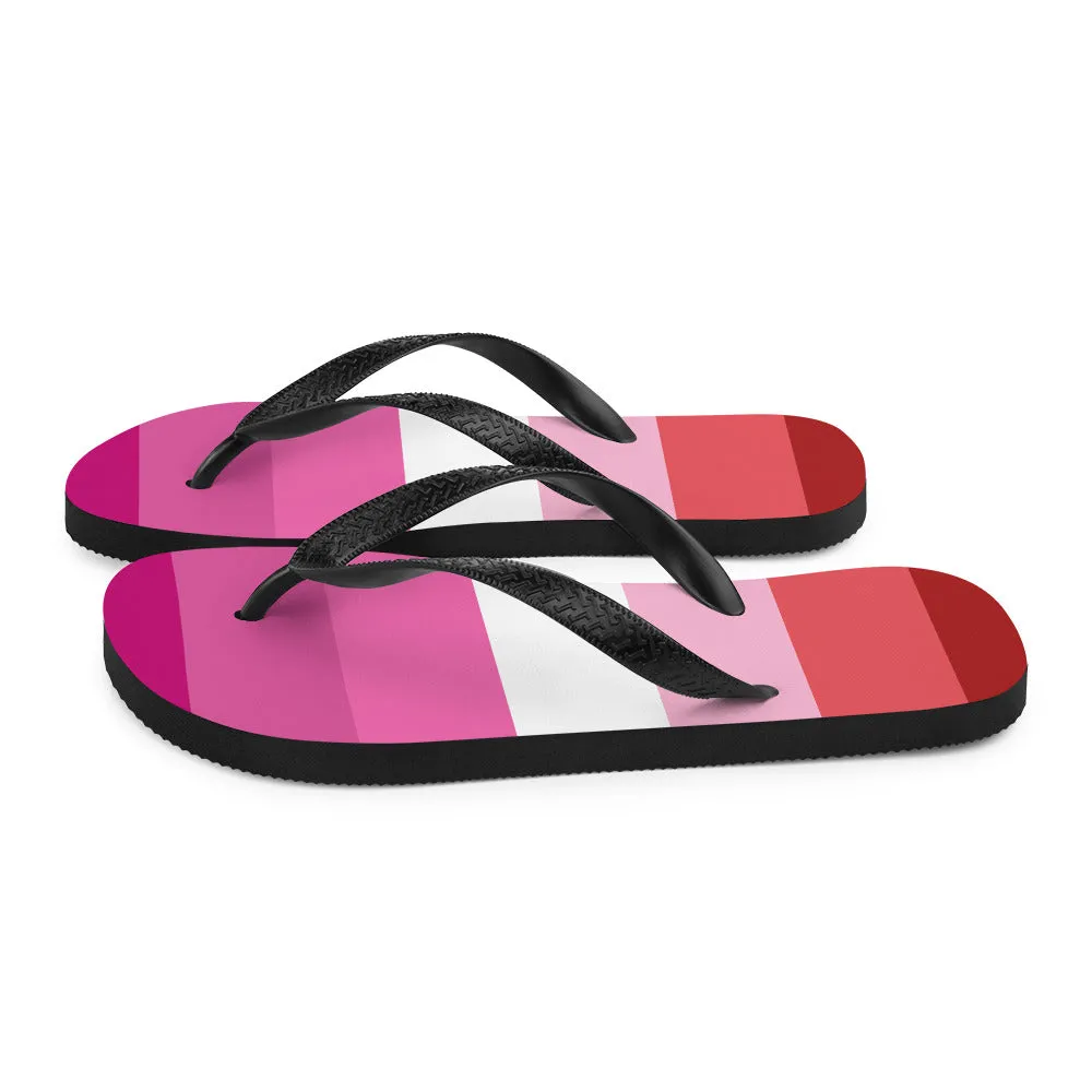 Lesbian Pride Flip-Flops