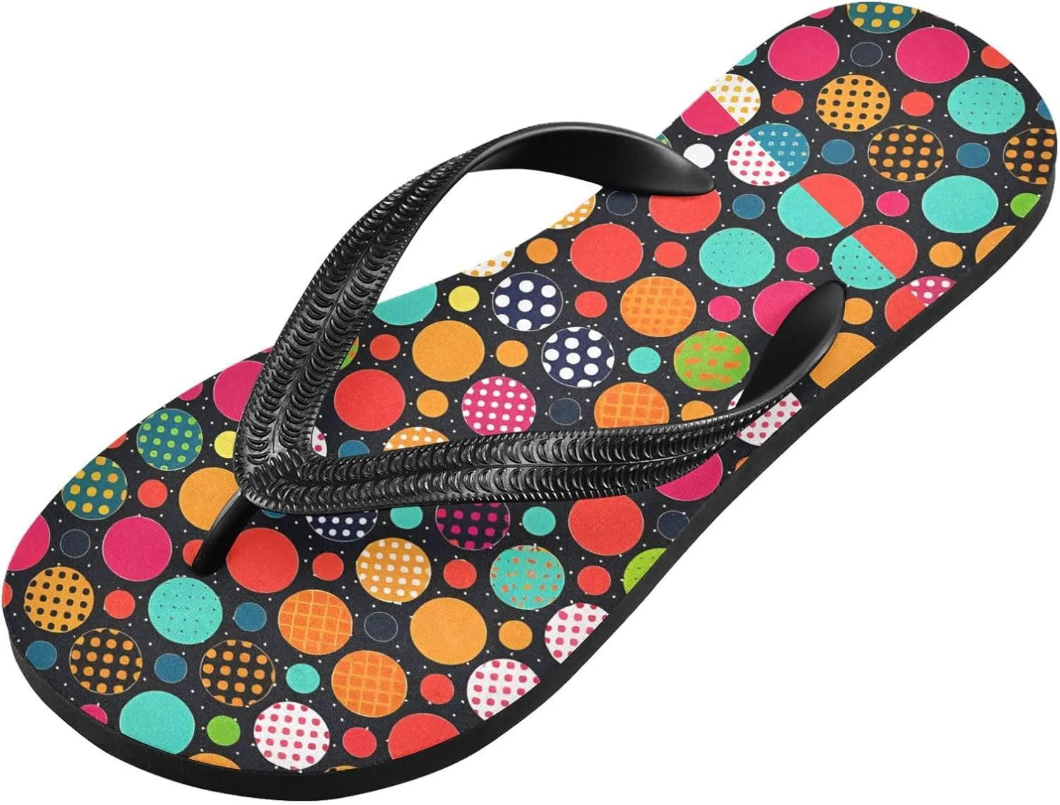 MNSRUU Flip Flops for Women Men Neon Funny Cartoon Hearts Flip Flops Womens Slides Men Sandals Shower Slippers Summer Non-Slip Flipflops for Swim Beach Bathroom, XS