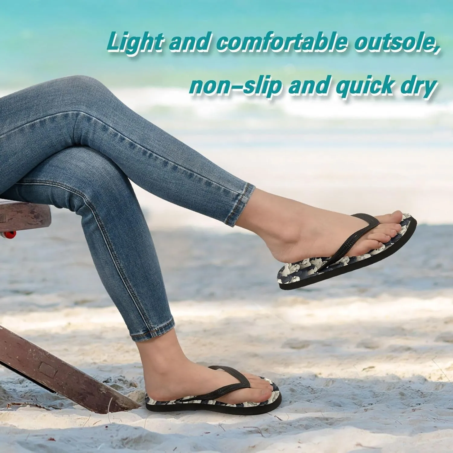 MNSRUU Flip Flops for Women Men Strawberry Flip Flops Womens Slides Men Sandals Shower Slippers Summer Non-Slip Flipflops for Swim Beach Bathroom, XS