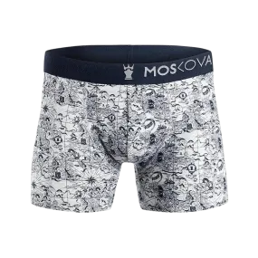MOSKOVA Boxer M2 Cotton - Map Grey