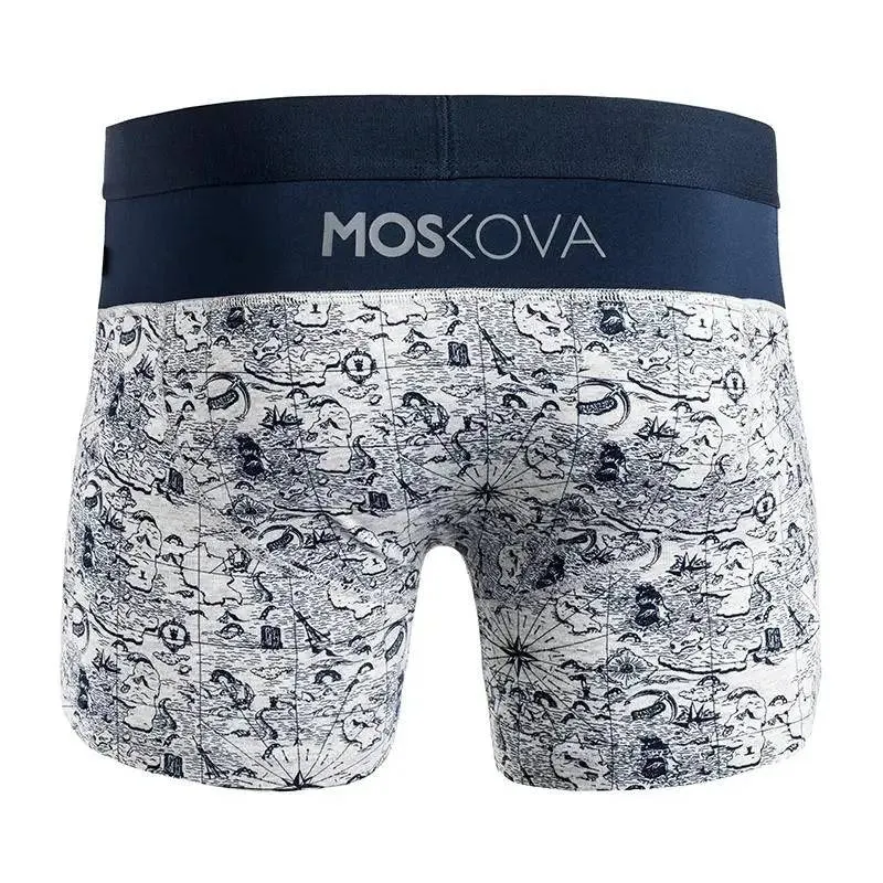 MOSKOVA Boxer M2 Cotton - Map Grey