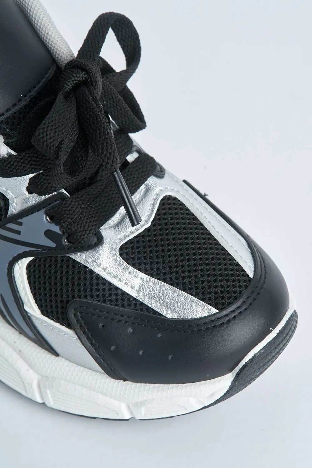 Nina Patterned Chunky Sole Trainers in Black