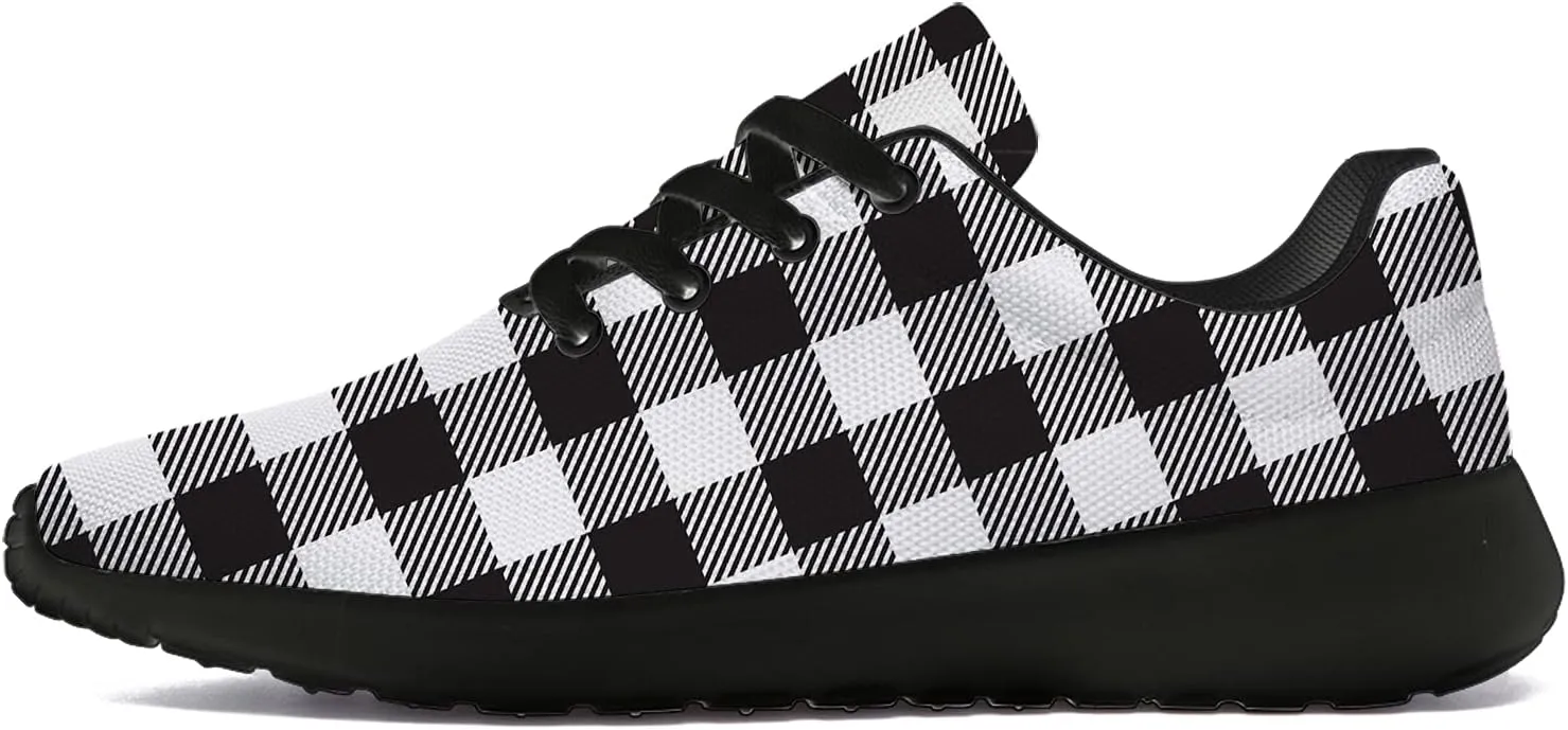 Plaid Shoes for Women Men Running Shoes Lightweight Walking Tennis Sneakers Jogging Shoes Gifts