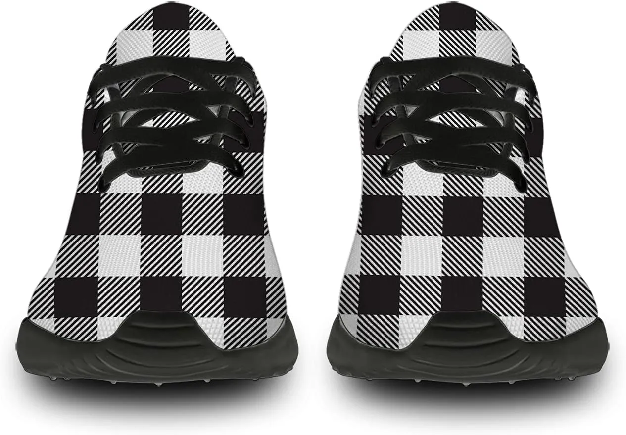 Plaid Shoes for Women Men Running Shoes Lightweight Walking Tennis Sneakers Jogging Shoes Gifts