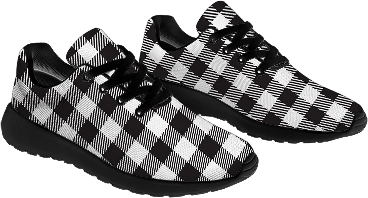 Plaid Shoes for Women Men Running Shoes Lightweight Walking Tennis Sneakers Jogging Shoes Gifts