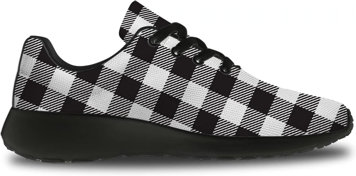 Plaid Shoes for Women Men Running Shoes Lightweight Walking Tennis Sneakers Jogging Shoes Gifts