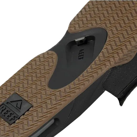 Reef Fanning Slide Black Silver Mens Sandals Flip Flops