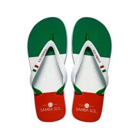 Samba Sol Men's Countries Collection Flip Flops - Italy