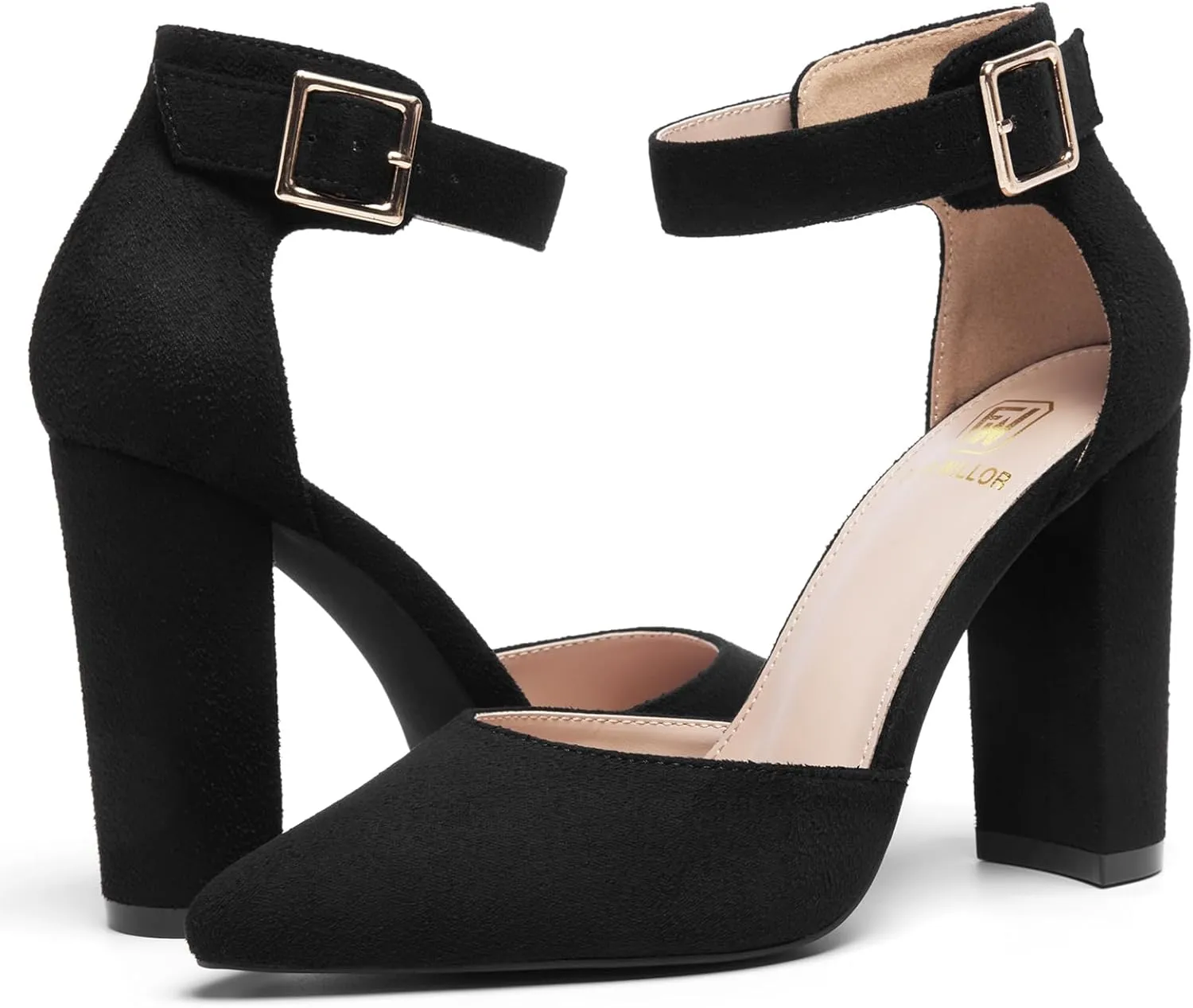 Women's Closed Toe Heel Pumps Low Chunky Block Comfortable Dress Work Shoes