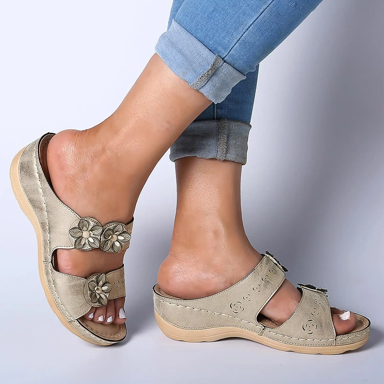 Womens Fashion Orthotic Flip Flops Ladies Athletic Thick Cushion Recovery Thong Sandals Slip On Walking Sandles With Comfortable Plantar Arch Support Summer Beach