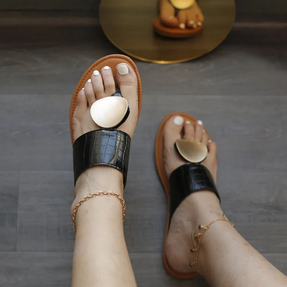 Women's flat flip flops summer outdoors clip toe slippers