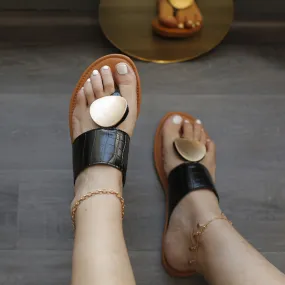Women's flat flip flops summer outdoors clip toe slippers