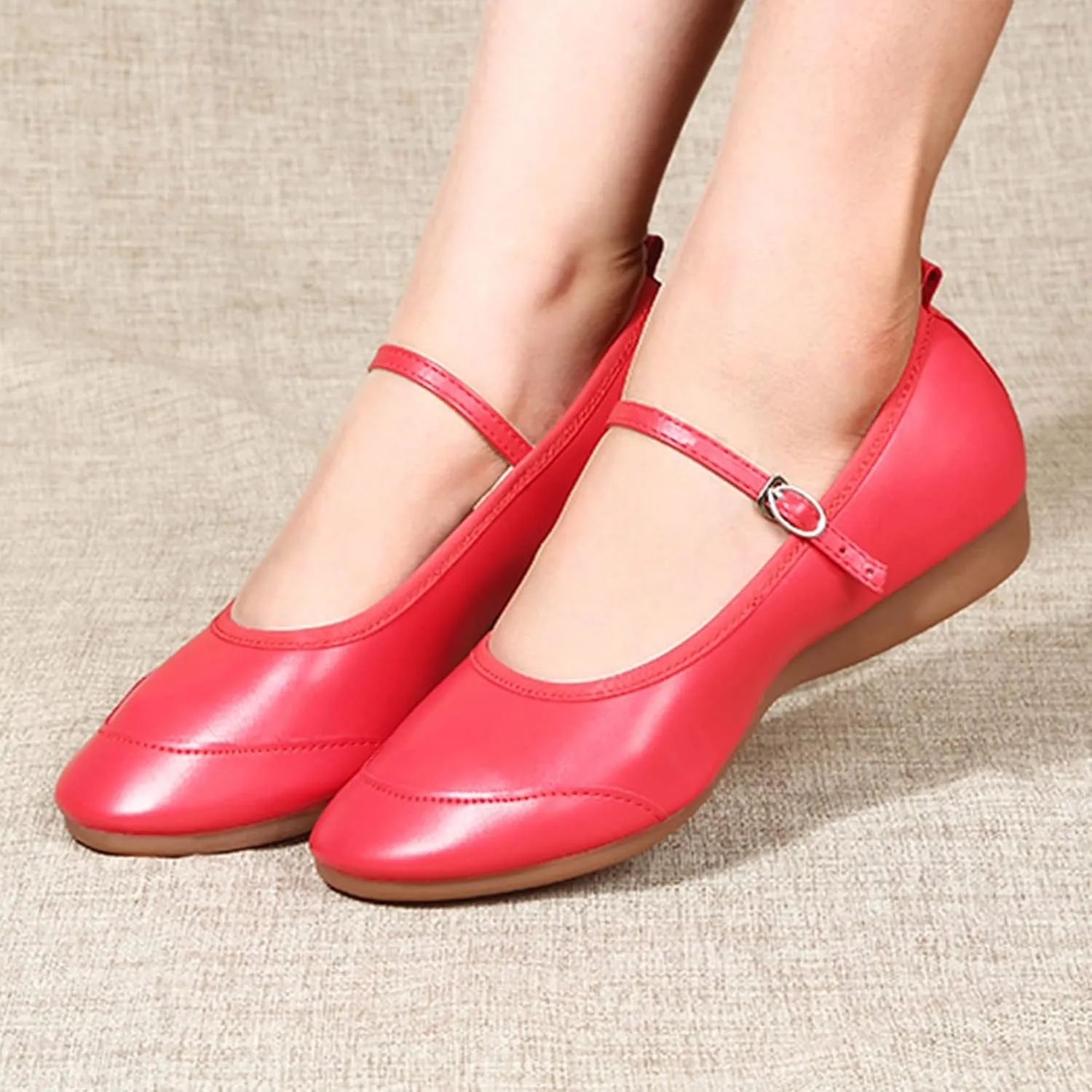 Women's Mary Jane Flats Slip On Dress Shoes Comfortable Ballet Flats Casual Business Shoes Work Office Shoes