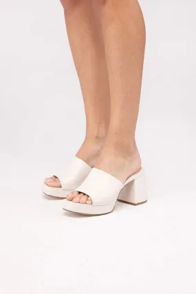 Women's Mules in Bone
